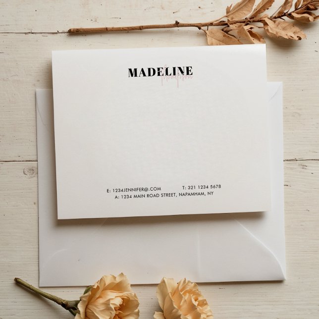 Tarjeta Pequeña Moderna Girona Rosa Clara (Subido por el creador)