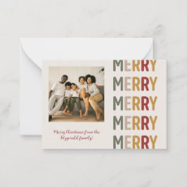 Tarjeta Pequeña Moderna moda Feliz Navidad Una Foto