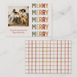 Tarjeta Pequeña Moderna moda Feliz Navidad Una Foto