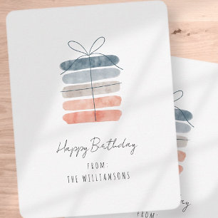 Tarjeta Pequeña Moderna Moda simple Feliz cumpleaños