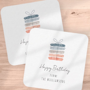 Tarjeta Pequeña Moderna Moda simple Feliz cumpleaños