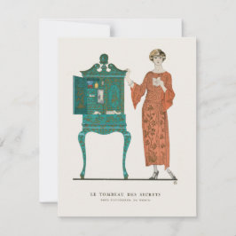 Tarjeta Pequeña Moderna modernidad Art Déco de los años 1920 Gran 