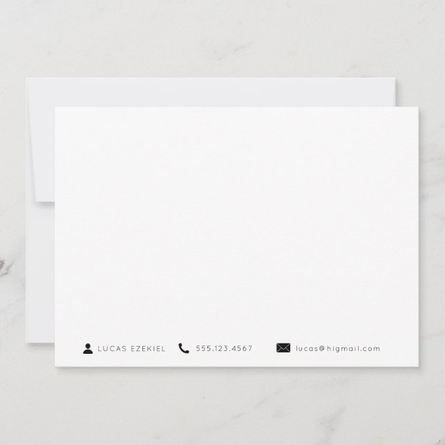 Tarjeta Pequeña Moderna Stationery de negocios de iconos esenciale (Anverso)