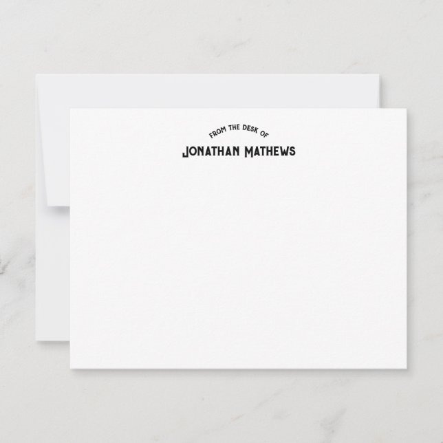 Tarjeta Pequeña Moderna tipografía audaz desde la mesa de (Anverso)