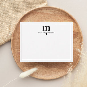 Tarjeta Pequeña Moderna tipografía monográfica clásica dotada negr