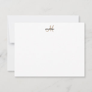 Tarjeta Pequeña Moderna y elegante escritura de estilo Girly Monog