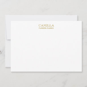 Tarjeta Pequeña Moderna y elegante Lujo Oro Stationery Personal