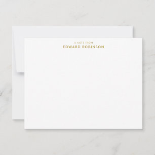 Tarjeta Pequeña Moderna y elegante Lujo Oro Stationery Personal