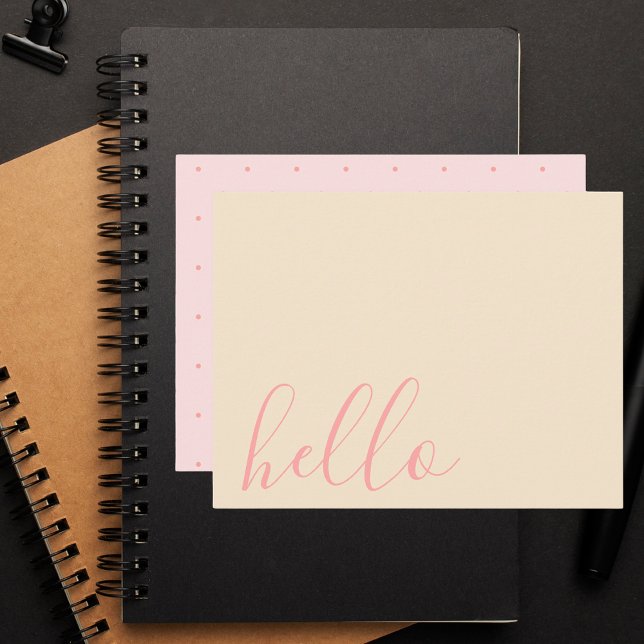 Tarjeta Pequeña Moderna y elegante marfil blanco y rosa (Subido por el creador)