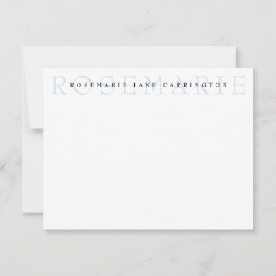 Tarjeta Pequeña Moderna y elegante Stationery Baby Blue personaliz