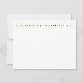 Tarjeta Pequeña Moderna y elegante Stationery Beige Personal