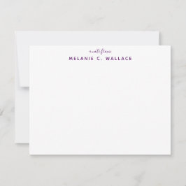 Tarjeta Pequeña Moderna y elegante Stationery Purple Deep