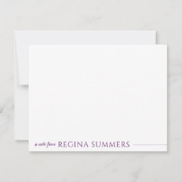Tarjeta Pequeña Moderna y elegante Stationery Purple Deep