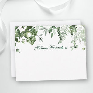 Tarjeta Pequeña Moderna y elegante vegetación de marfil botánico p