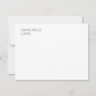 Tarjeta Pequeña Moderna y sencilla capital Minimalista elegante
