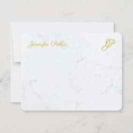 Tarjeta Pequeña Moderna y sencilla escritura de oro Stationery per