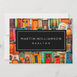 Tarjeta Pequeña Modernas puertas clásicas del sector inmobiliario 