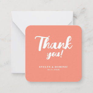 Tarjeta Pequeña Moderno agradecimiento de presupuesto de boda de c