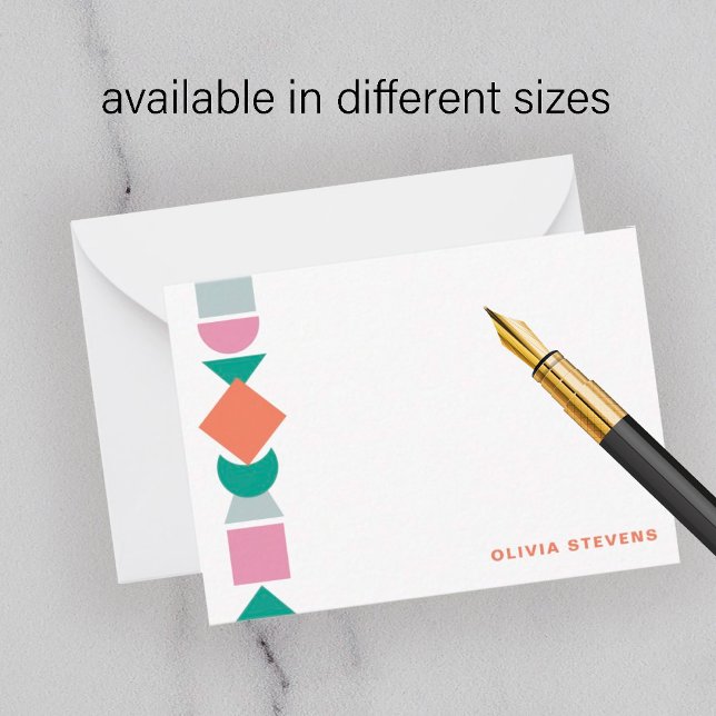 Tarjeta Pequeña Moderno arte abstracto nombre geométrico personali (Subido por el creador)