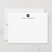 Moderno Black Square Bold Dos Monograma Profesiona