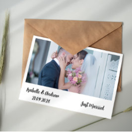 Tarjeta Pequeña Moderno Boda elegante de guiones Minimalistas