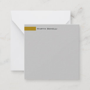 Tarjeta Pequeña Moderno color dorado Personalizado gris fácil edic