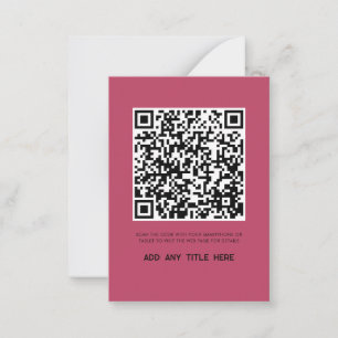 Tarjeta Pequeña Moderno diseño de logotipo comercial de QR Code