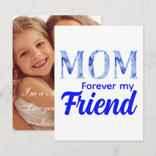 Tarjeta Pequeña Moderno Elegante Día de la Madre Amigo para Siempr