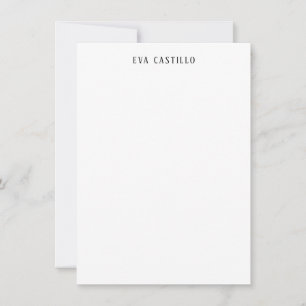Tarjeta Pequeña Moderno Elegante Simple Blanco Profesional Nombre