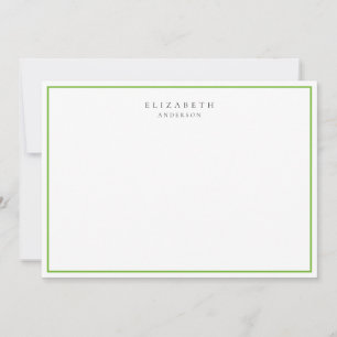 Tarjeta Pequeña Moderno Minimalista Pear Verde Frontera Única