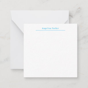 Tarjeta Pequeña Moderno Minimalista sencillo blanco azul