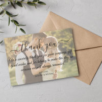 moderno mínimo de agradecimiento boda foto de pare
