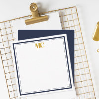 Moderno Monograma Minimalista Naval Fronteriza Oro