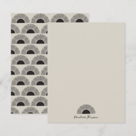 Tarjeta Pequeña Moderno Patrón de arte abstracto negro y beige del