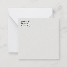 Tarjeta Pequeña Moderno platino gris minimalista