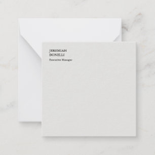 Tarjeta Pequeña Moderno platino gris minimalista