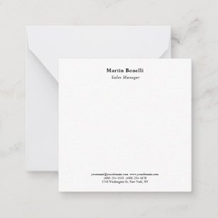 Tarjeta Pequeña Moderno Profesional Clásico Negro y Blanco