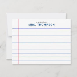 Tarjeta Pequeña Moderno profesor portátil Educador de papel en lín