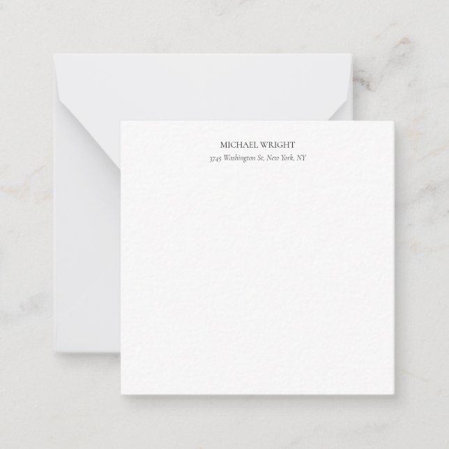 Tarjeta Pequeña Moderno, sencillo y Minimalista (Anverso)
