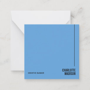 Tarjeta Pequeña Moderno Simple Cielo Azul Minimalista Nombre Propi