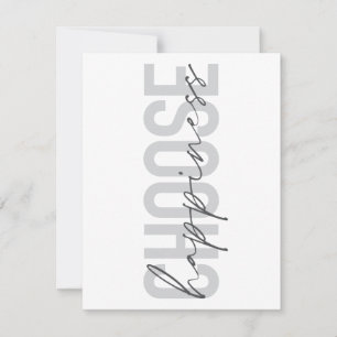 Tarjeta Pequeña Moderno, simple, inspirador "Elige la Felicidad"