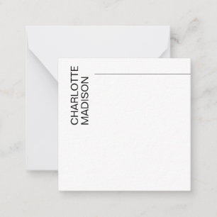 Tarjeta Pequeña Moderno Simple Negro Blanco Moderno Minimalista Pl