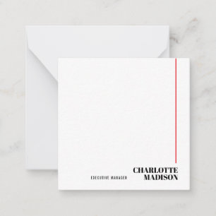 Tarjeta Pequeña Moderno Simple Negro Blanco Moderno Minimalista Pl