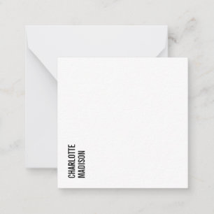 Tarjeta Pequeña Moderno Simple Negro Blanco Moderno Minimalista Pl