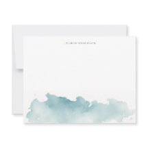 Moderno Watercolor ondas Stationery plano