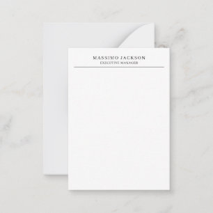 Tarjeta Pequeña Moderno y elegante diseño profesional en negro y b