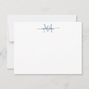 Tarjeta Pequeña Moderno y elegante guión onírico azul turbio