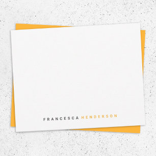 Tarjeta Pequeña Moderno y elegante Naranja moderno Minimalista