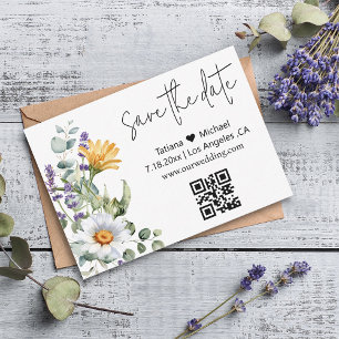 Tarjeta Pequeña moderno y elegante salve las flores silvestres del