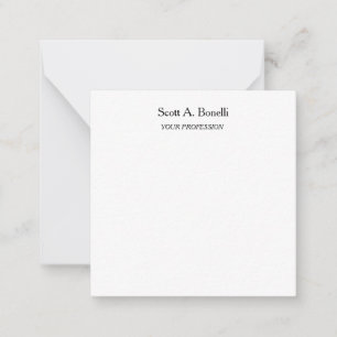 Tarjeta Pequeña Moderno y elegante, sencillo, blanco especial